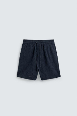 ZARA ЖАККАРДОВЫЕ ШОРТЫ, МОРСКОЙ СИНИЙ