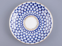 Бокал с блюдцем Ленинградский Кобальтовая сетка 360 мл арт. 81.13955.00.1