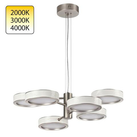 5451/99L L-VISION  ODL_EX26 белый/никель/металл/керамика/акрил Люстра LED 99W  2000К/3000K/4000K Rivera