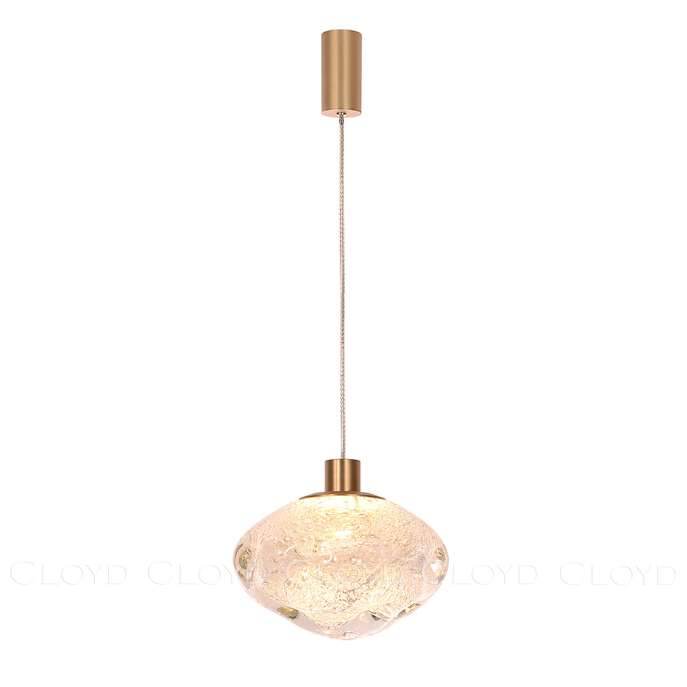 Подвесной светильник Cloyd VOCAL-A P1 / латунь - прозрачн. стекло (арт.11345)