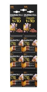 Элемент питания DURACELL MN1500/LR6 2BL AA BASIC 2*10 (5010608) кратно 2 шт