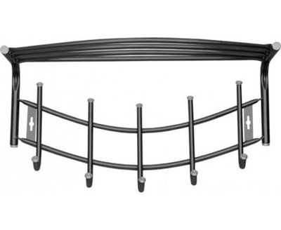 Вешалка настенная Крючки для одежды в прихожую и кухню металлические с полкой Nika ПРЕМИУМ АРТ ВНП4/З