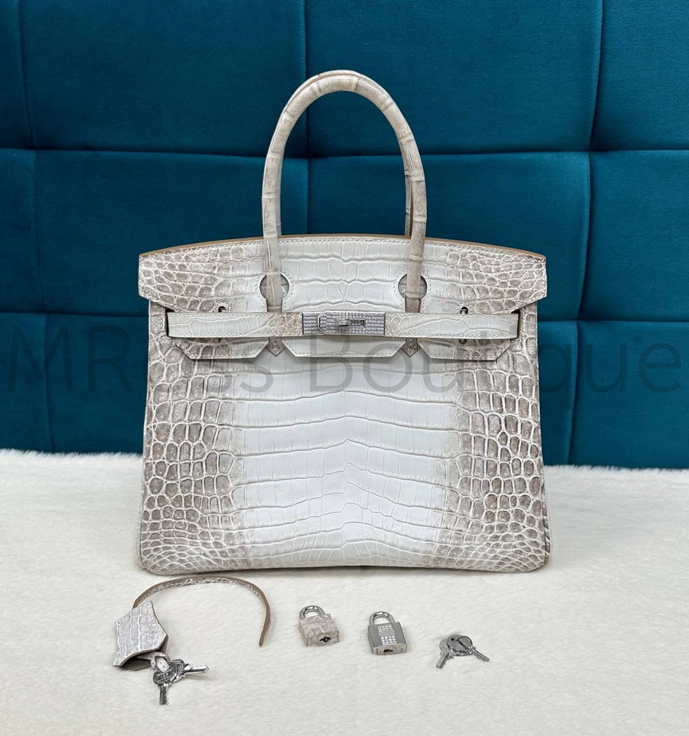 Сумка Hermes Birkin 30 Himalaya белая