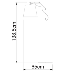 Торшер Arte Lamp A5700PN-1WH