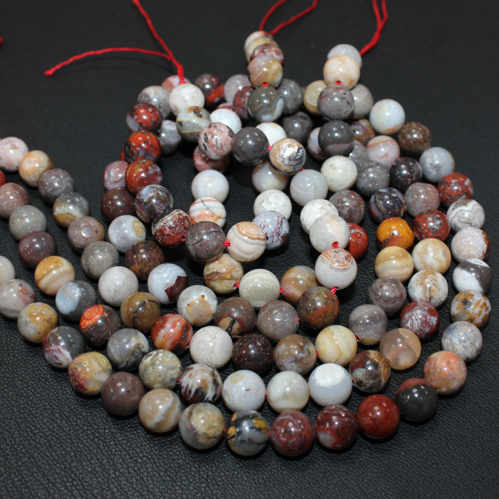 Агат мексиканский бусины 6мм 8мм