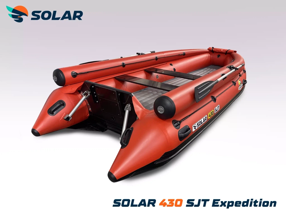 Лодка надувная моторная solar-430 super jet tunnel (expedition)