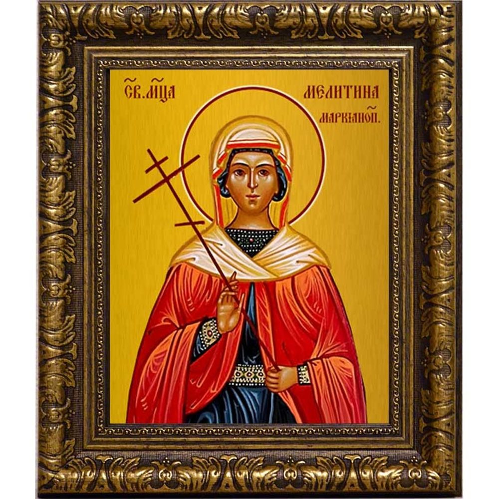 Мелитина Маркианопольская Святая мученица. Икона на холсте.