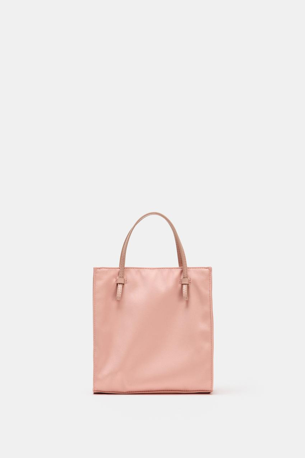 ZARA СУМКА С АТЛАСНЫМ ЭФФЕКТОМ, РОЗОВЫЙ