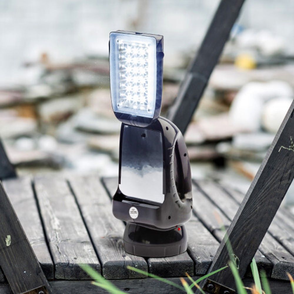 Светодиодный фонарь Трофи TSP12 прожекторный аккумуляторный со встроенным светильником