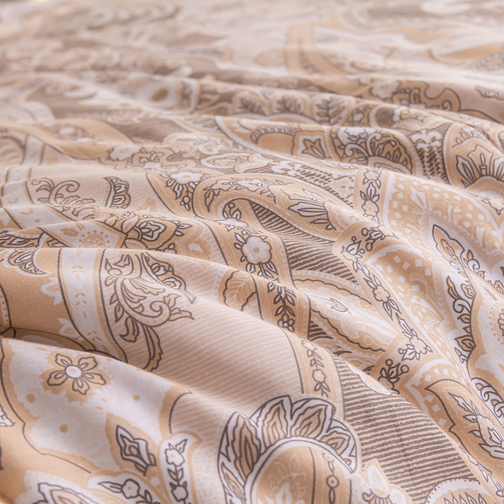 Комплект постельного белья Сатин с Одеялом 100% хлопок на резинке OBR130