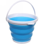 Ведро складное круглое 10л 32х25см синее