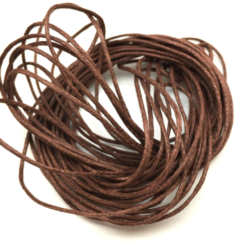 Шнур хлопковый коричневый 1 мм (5 метров)