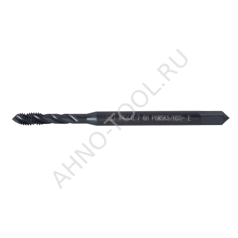 Метчик м/р  М4,0х0,7 Р6М5К5/HSS-E DIN371 BLACK OXIDE, с винтовой канавкой, ТОЧИНТЕХ
