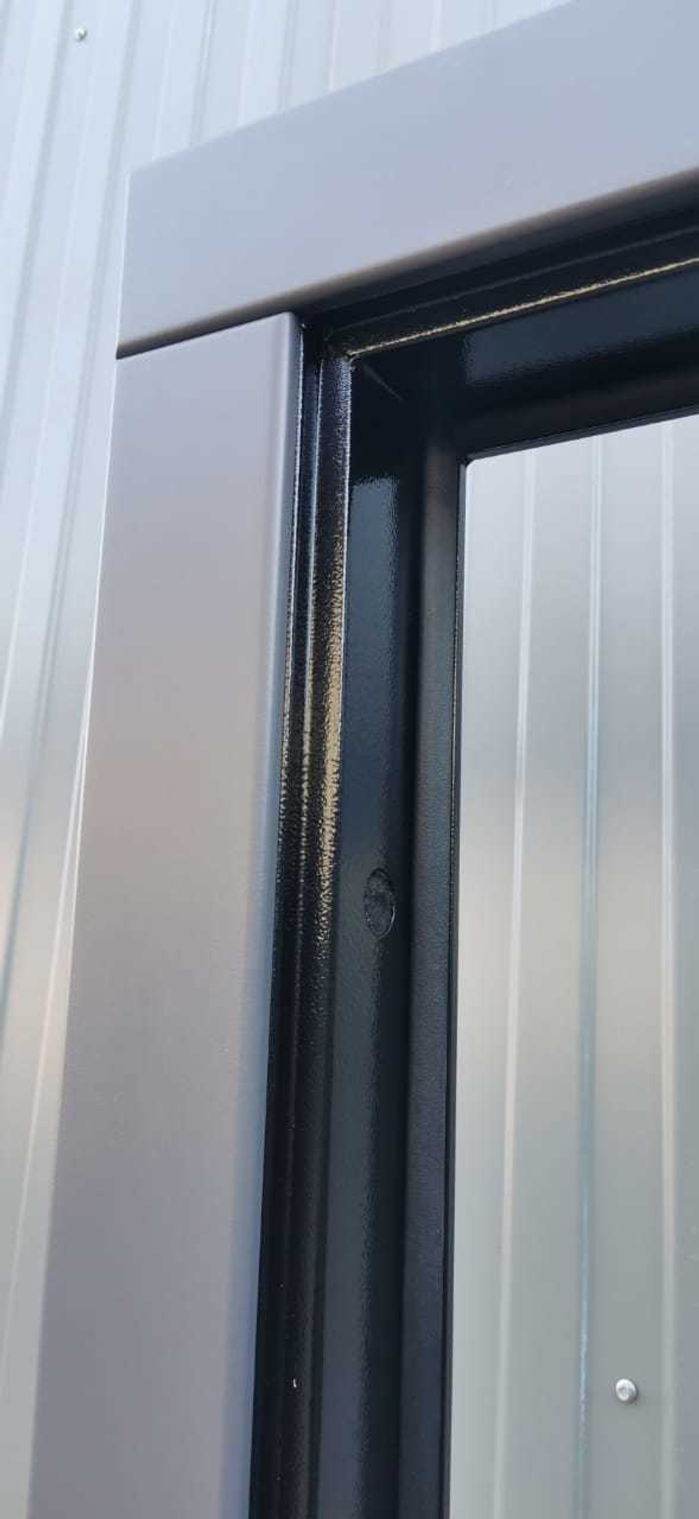 Входная металлическая дверь с зеркалом Рекс Космо 2К Графит / Большое зеркалом СБ-16 Бетон темный 12мм