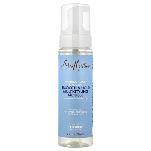 SheaMoisture, Manuka Honey & Yogurt, разглаживание и фиксация волос лося с маслами мафуры и баобаба, 222 мл (7,5 жидк. унц.)