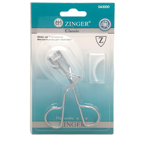 Zinger Зажим для ресниц с запаской EYE-100 (серебро)