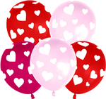 Шар 12 Сердечки, Ассорти, пастель 512 10 шт