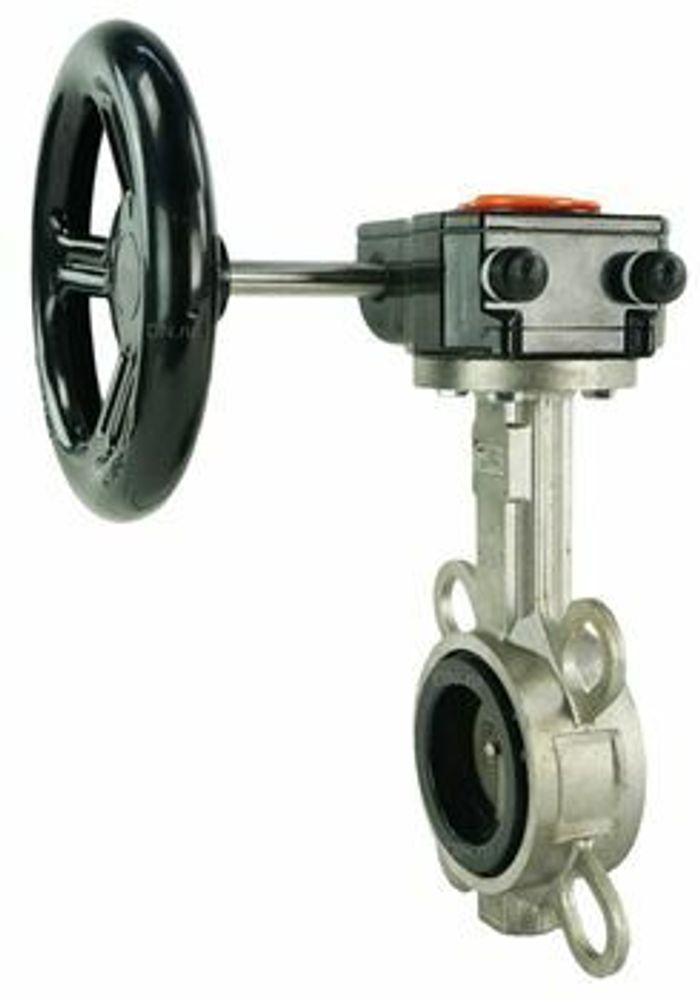 Water butterfly valve Elephant 316L-316L-NBR body material - stainless steel AISI 316L, disk material - stainless steel AISI 316L, seal - NBR with gear Pro-Gear X-W