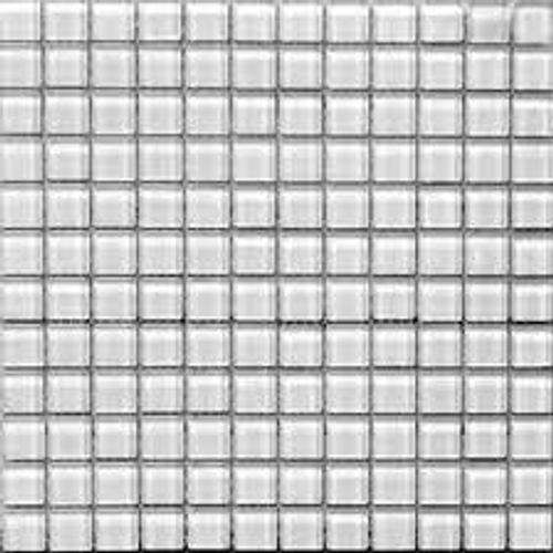 Мозаика стеклянная CRISTAL белая (чип 23х23 мм)