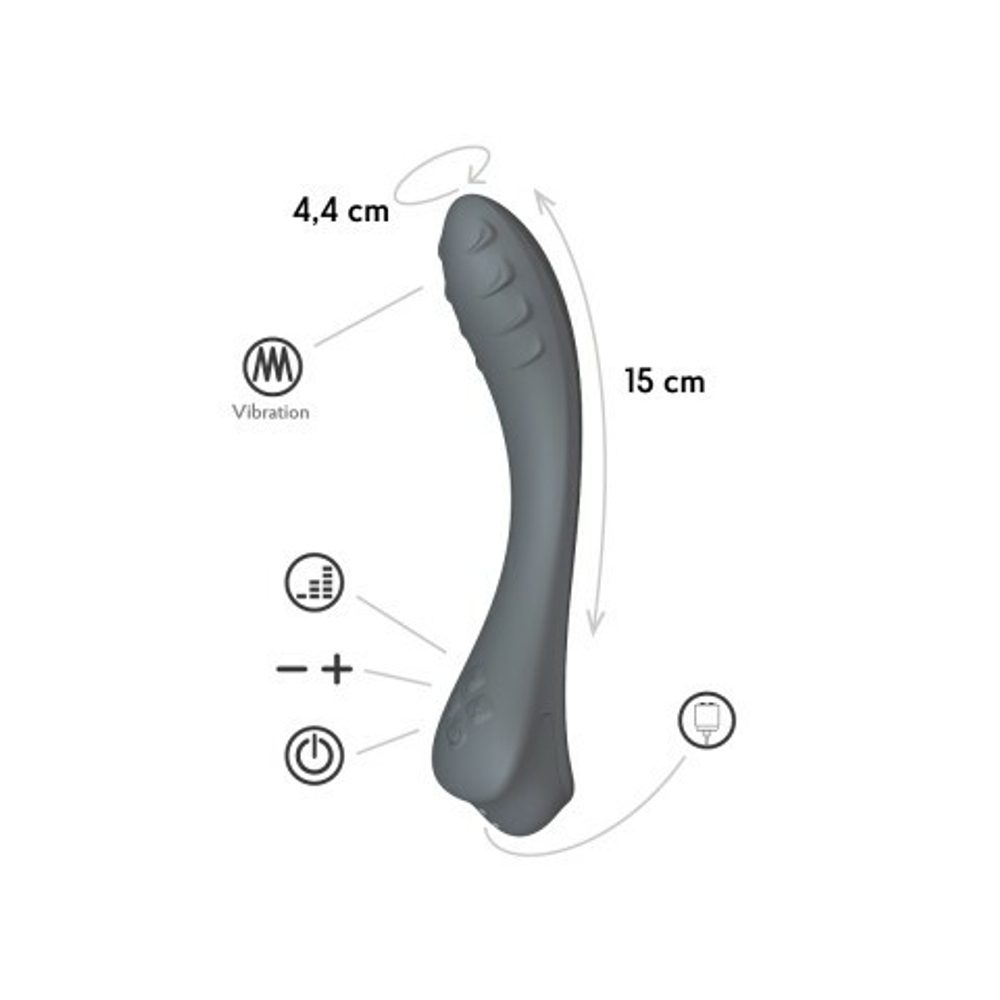 Вибратор точки G  Apus, цвет графитовый