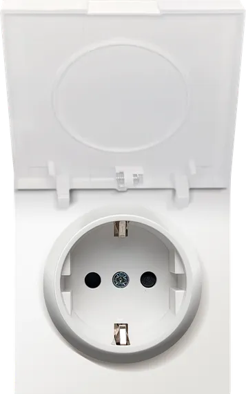 Donel R98 матовый жасмин накладка для розетки Schuko с большой крышкой, 16A 250 В~, серия DA