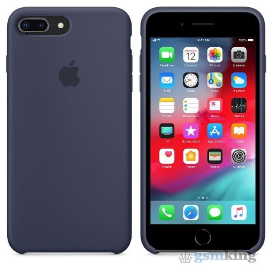 Silicone Case iPhone 8/7 Plus Midnight Blue (Темно-синий)