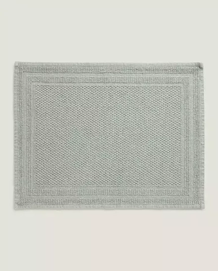 ZARA HOME ХЛОПКОВЫЙ КОВРИК ДЛЯ ВАННОЙ, ЗЕЛЕНЫЙ