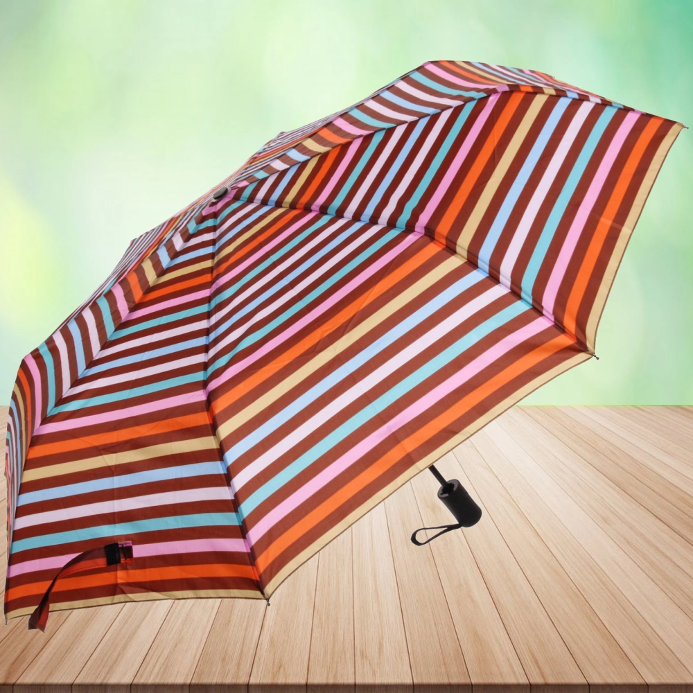 New Зонт женский автомат «Ultramarine - Антэра», радужно оранжевый, 8 спиц, d-108см, длина в слож. виде 28см