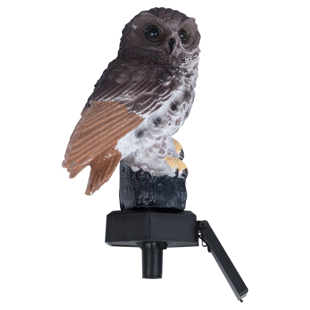 USL-S-829-PM290 BROWN OWL Садовый светильник на солнечной батарее Филин. 1 светодиод. Теплый белый свет. 1xАA Ni-Mh аккумулятор в-к. IP44. TM Uniel
