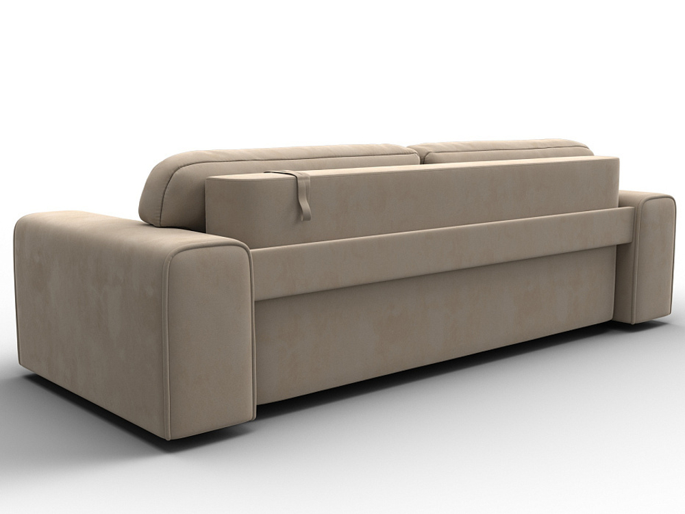 Диван прямой Лига-029, ВЕЛЮР Бежевый