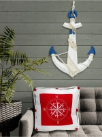 Декор для дома на стену "Якорь" 60*46 см