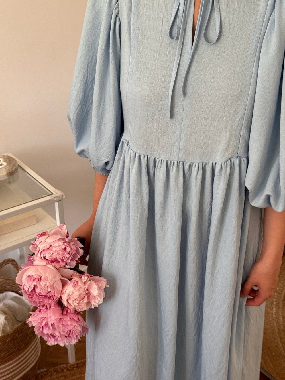 Платье Мари для беременных и кормящих, Голубой