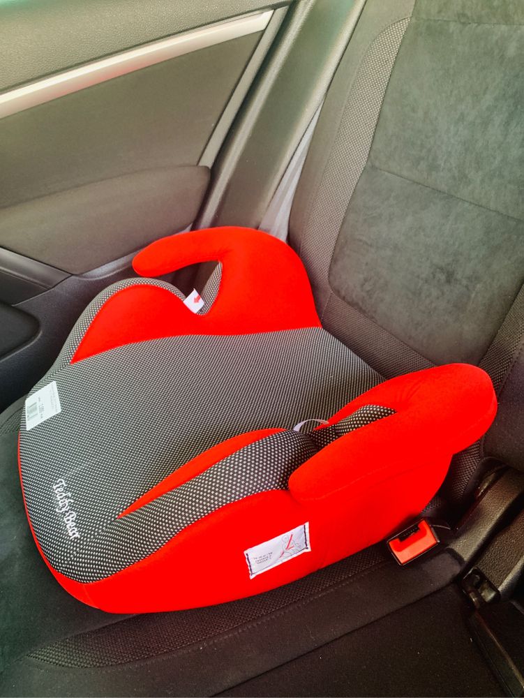 Автокресло (бустер) LB 311 (Teddy Bear) ПК (17. RED+BLACK DOT)