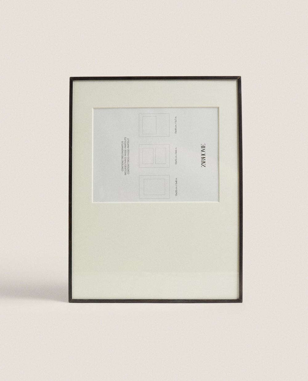 Zara Home Фоторамка из стекла, цвет чёрный, 30 см