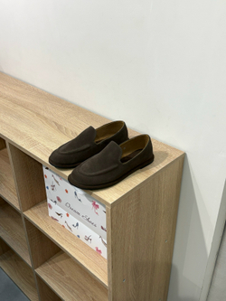 Лоферы из натуральной замши