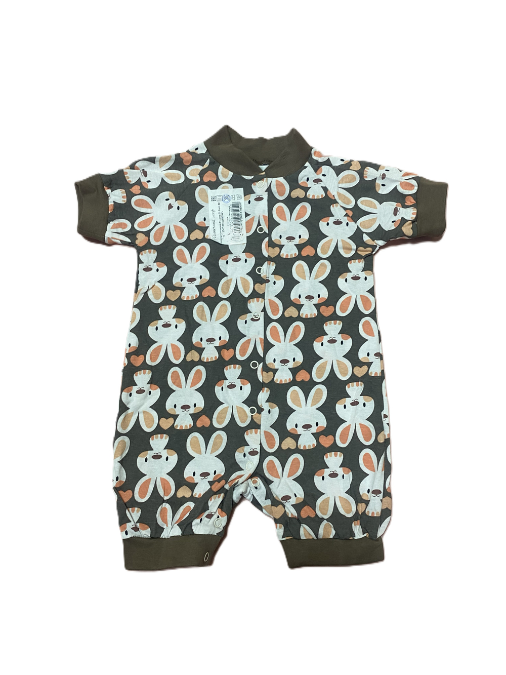 Песочник на девочку на кнопках из кулирки (100% хлопок) на рост 80 см