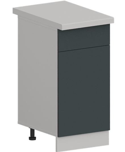 Кухня Модуль ШН1Я 400 Белый / Бирюзовая мята