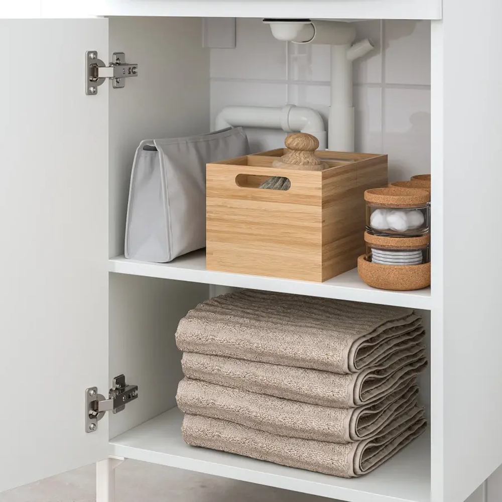Тумба для ванной - NYSJÖN / BJÖRKÅN/ NYSJОN / BJОRKАN IKEA/ НЮШЕН/БЬЙОРКОН ИКЕА, 54х40х98 см, белый