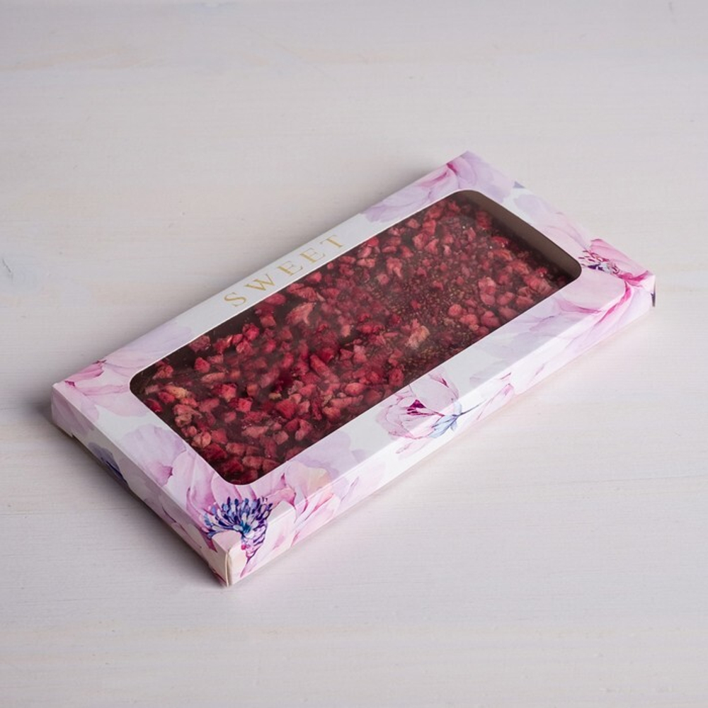 Коробка под плитку шоколада Sweet, 17,3*8,8*1,5 см