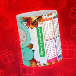 Лабубу с таблицей умножения