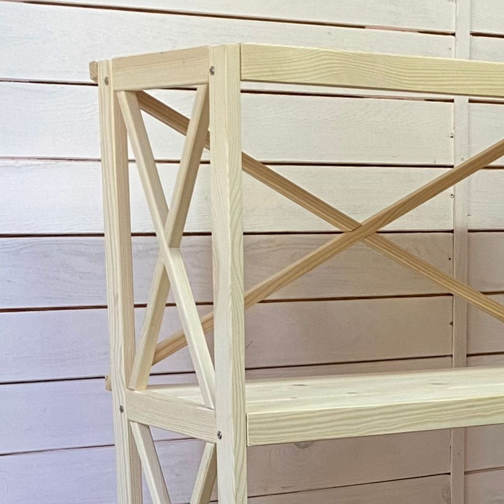 Стеллаж деревянный напольный Юск из массива сосны 5 полок