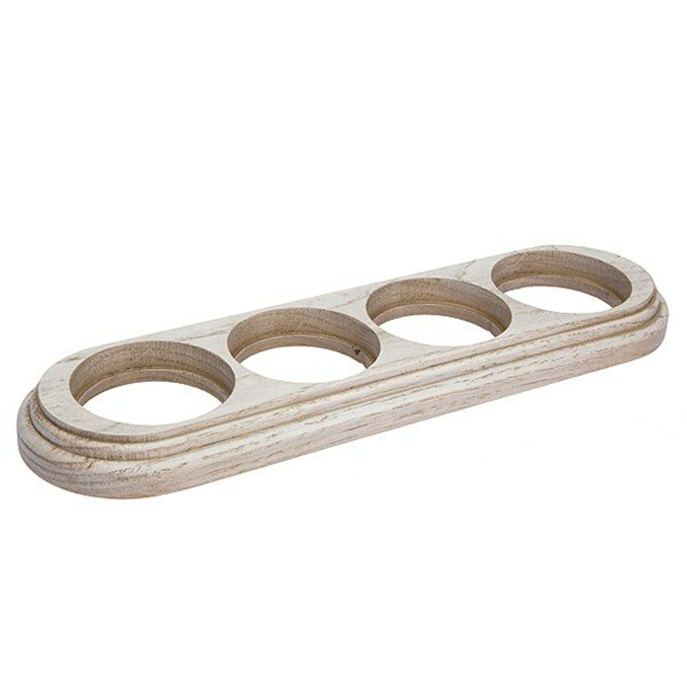 Рамка 4-х местная Овал Salvador 014 для наружного монтажа / Выбеленый дуб с золотой патиной