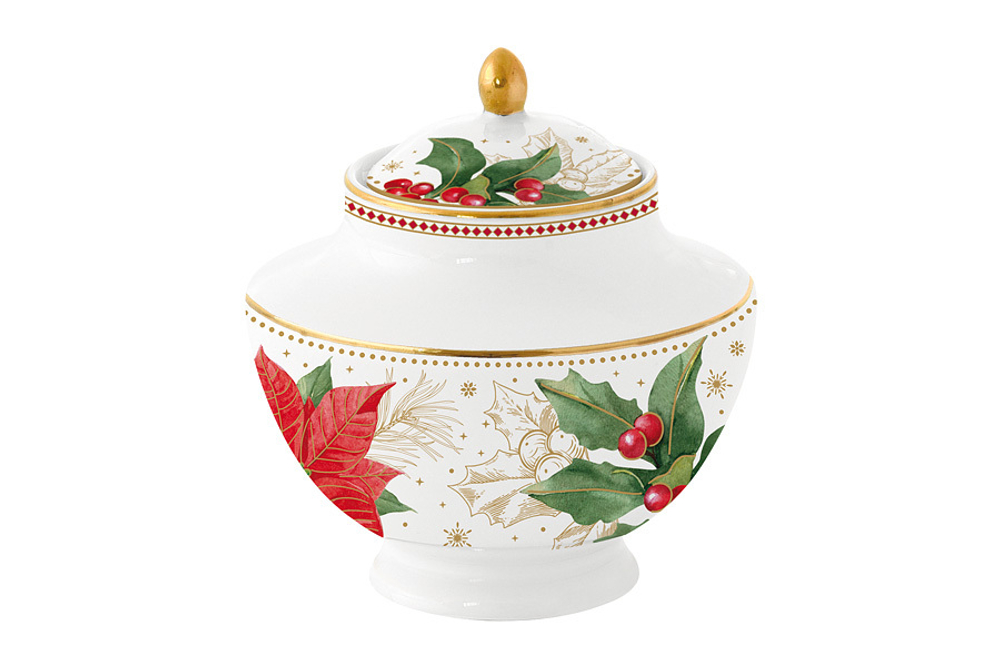 Сахарница 250мл Easy Life Пуансеттия и ягоды