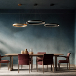 Светильник подвесной RAYDIA, 40 Вт, 3000–4000К, ?600?1500 мм, металл+акрил, матовое золото, свет вве