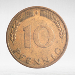 Germany, 10 Pfennigs, 1966, (Hamburg Mint - "J"), VF