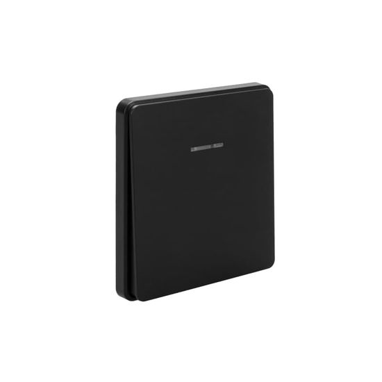 Выключатель ROUND 1 кл проходной (переключатель) с подсветкой 10А с/у оникс KRANZ