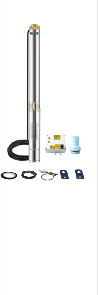 Насос центробежный погружной "Vodotok" модель БЦПЭ-100-4,4-90м-Л (380В) (насосная часть + мотор + блок защиты мотора)