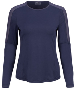 Женская теннисная футболка с длинным рукавом Fila Corina Longsleeve - navy