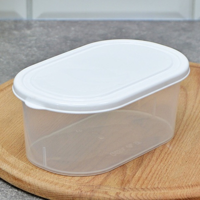 Емкость для СВЧ 0,65л овальная (белый)