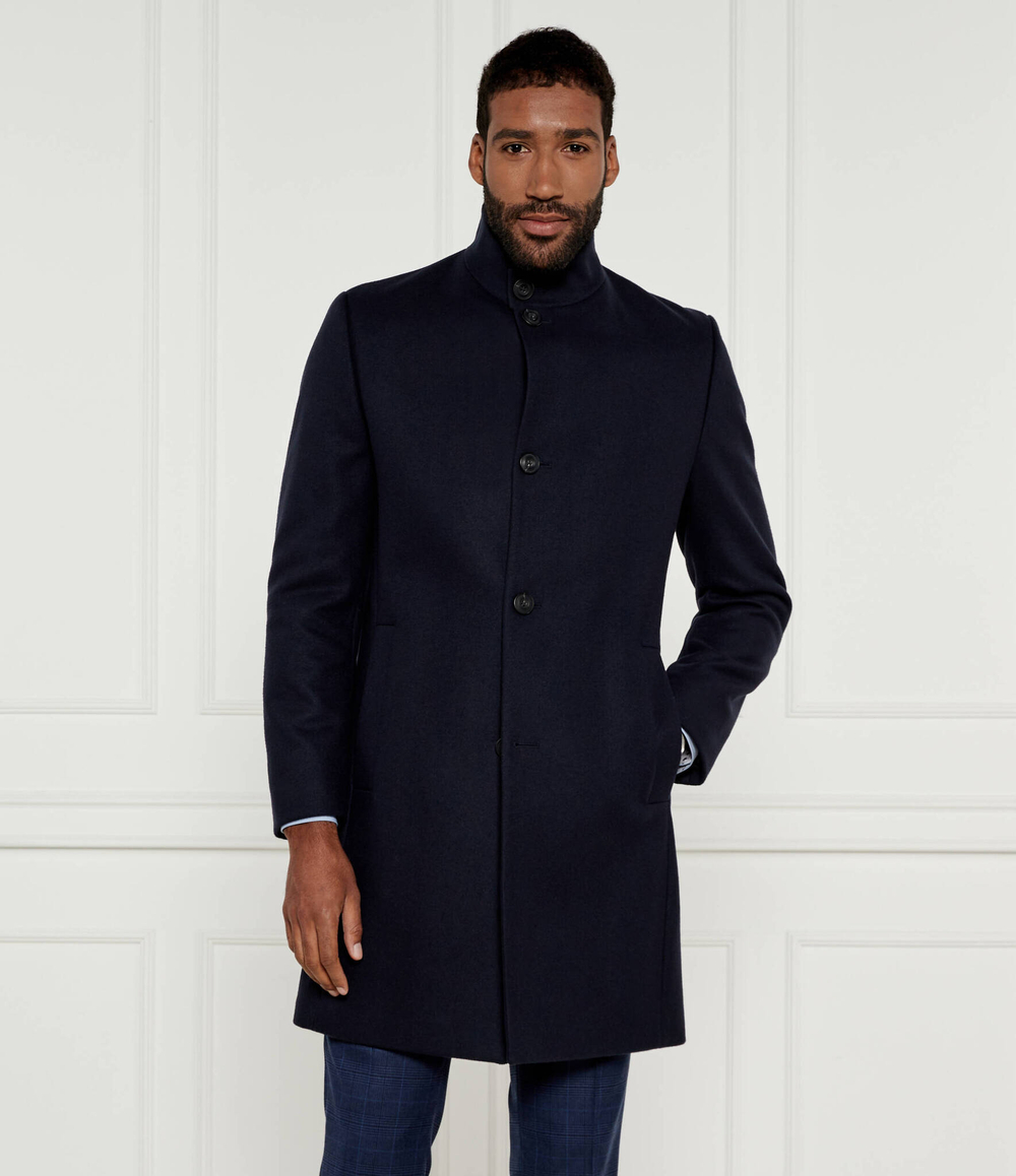 Шерстяное пальто Mintrax2441 HUGO - темно-синий(50528837)